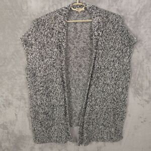 Eileen Fisher Cardigan Sz 1X Open Front Fisher knit Organic Linen Cotton Marled